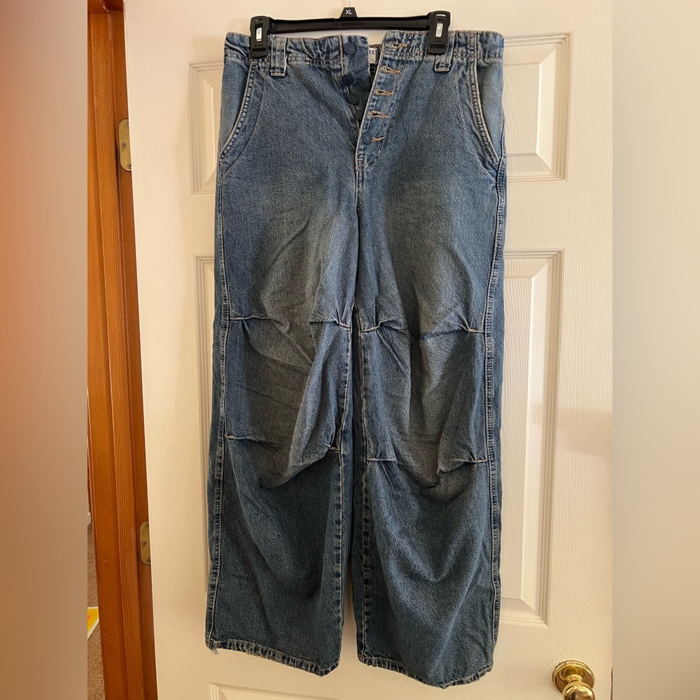 Free People Newbies Slouchy Wide Leg Barrel Jean